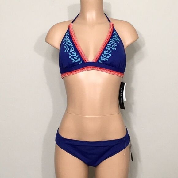 La Blanca Embroidered Leaf bikini. NWT - Picture 3 of 8